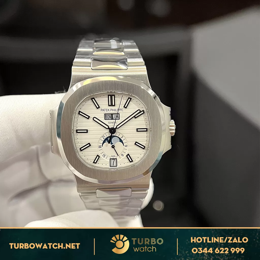 Đồng Hồ Patek Philippe Nautilus FAKE 1:1 5726/1A-010 Mặt Trắng 