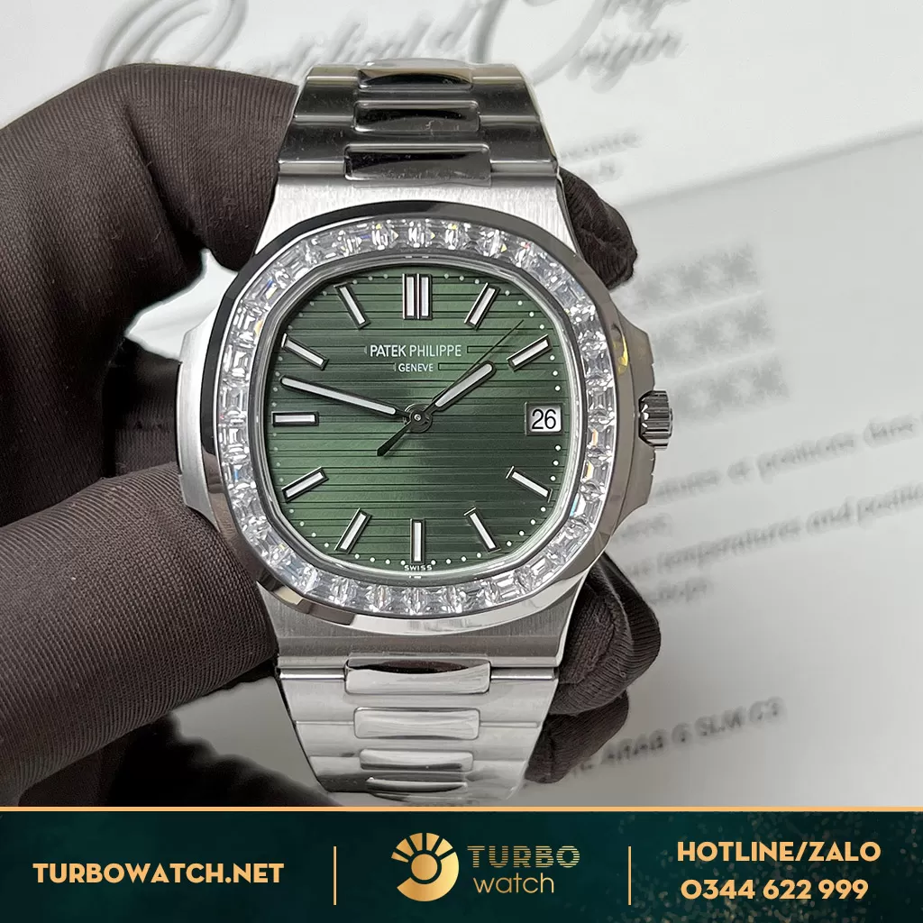 Đồng Hồ Patek Philippe Nautilus Like Auth 5711/1300A-001 Viền Kim Bagutte