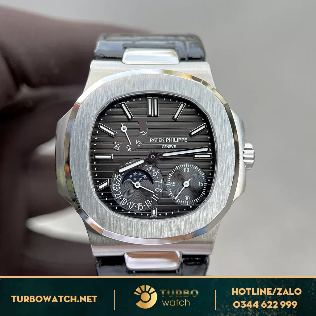 Đồng Hồ Patek Philippe Nautilus Siêu Cấp 1:1 5712G-001 Dây Da 