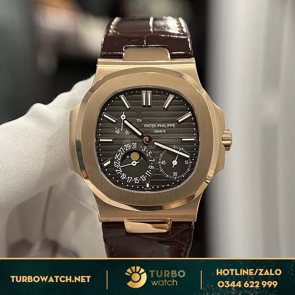 Đồng Hồ Patek Philippe Nautilus Super Fake 1:1 5712R-001 Bọc Vàng 18k 