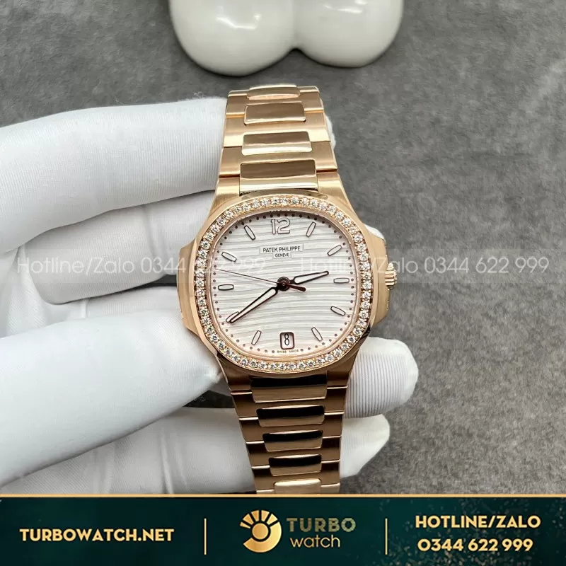 Đồng hồ Patek Philippe Replica Nautilus 7010 mặt trắng dành cho nữ GR Factory 32mm