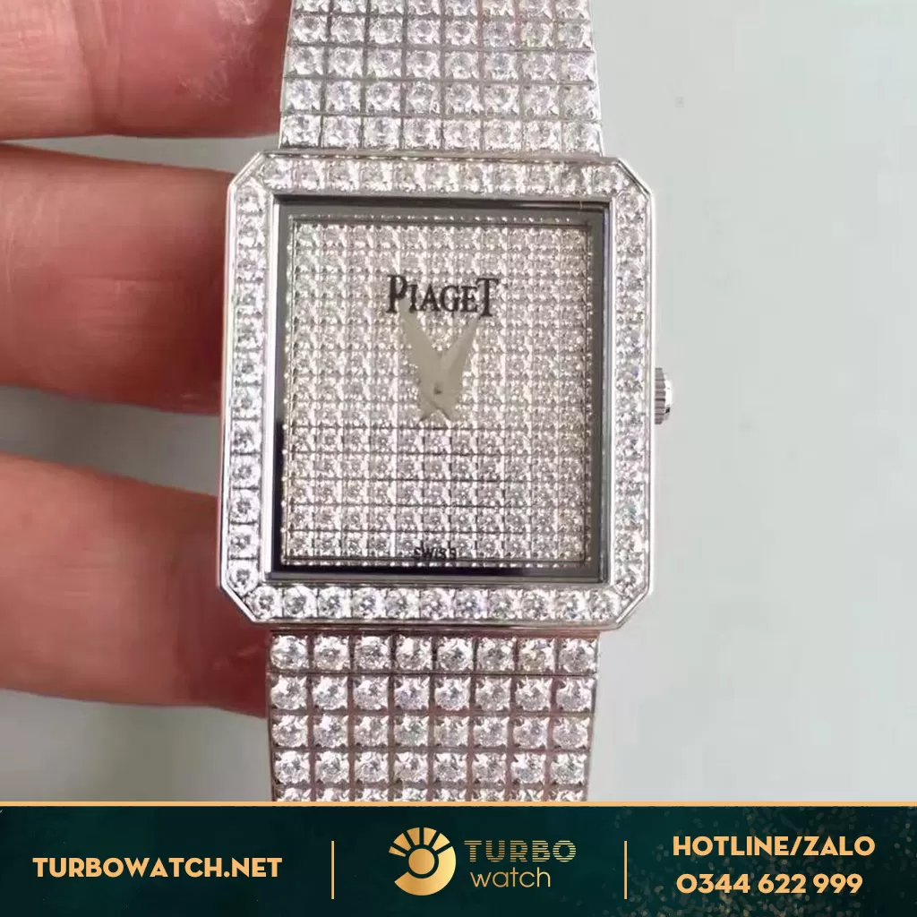 đồng hồ Piaget replica 1:1 mặt vuông full diamond