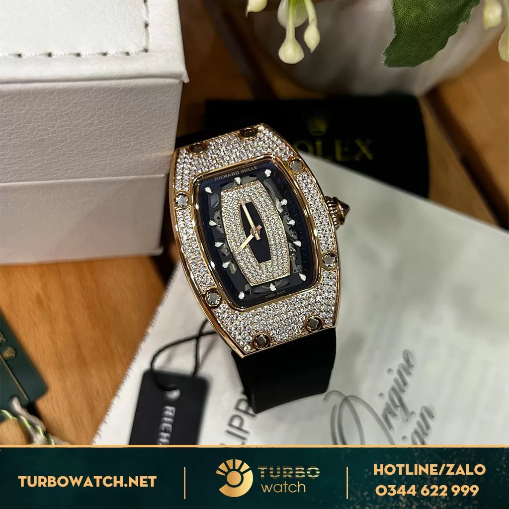 Đồng Hồ Richard Mille 007r Siêu Cấp Nạm Kim Cương Tự Nhiên