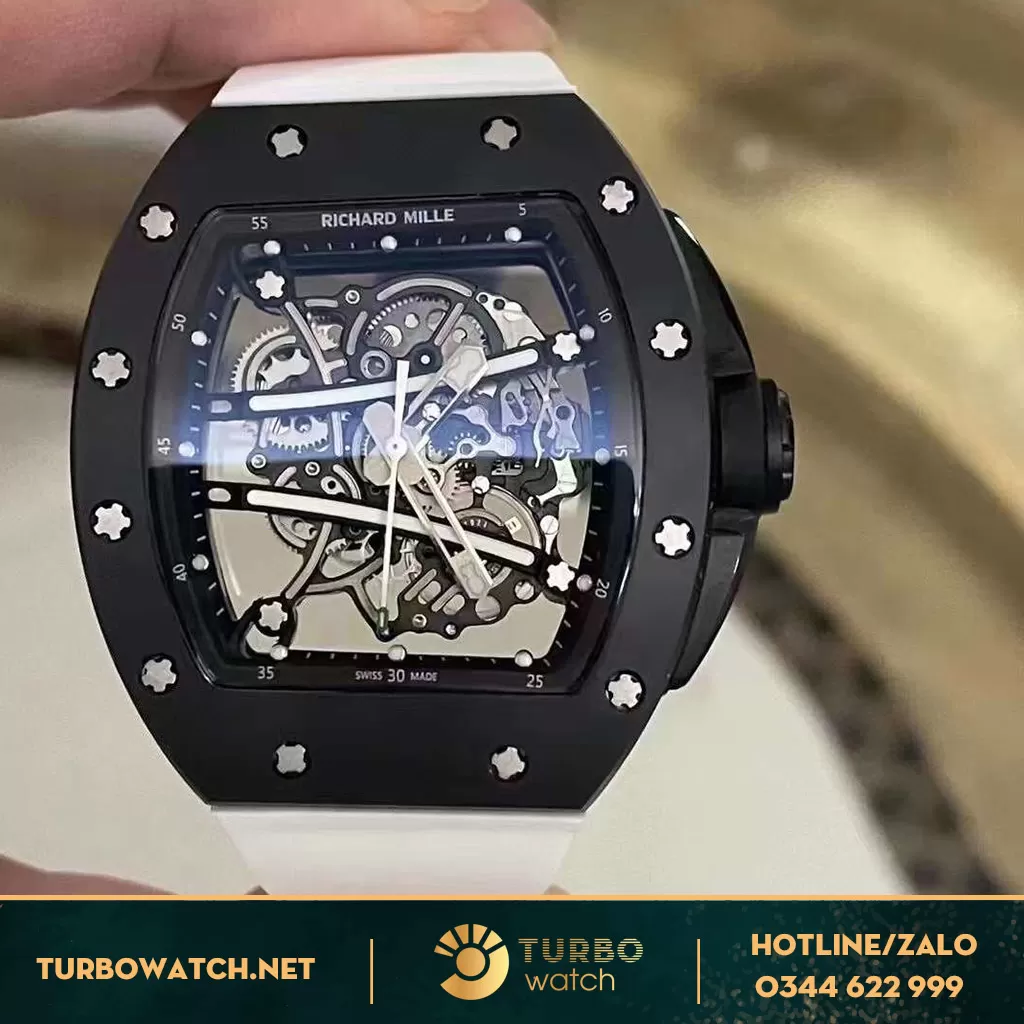 Đồng hồ richard mille 61-01 tinh chỉnh góc 4h quay như auth