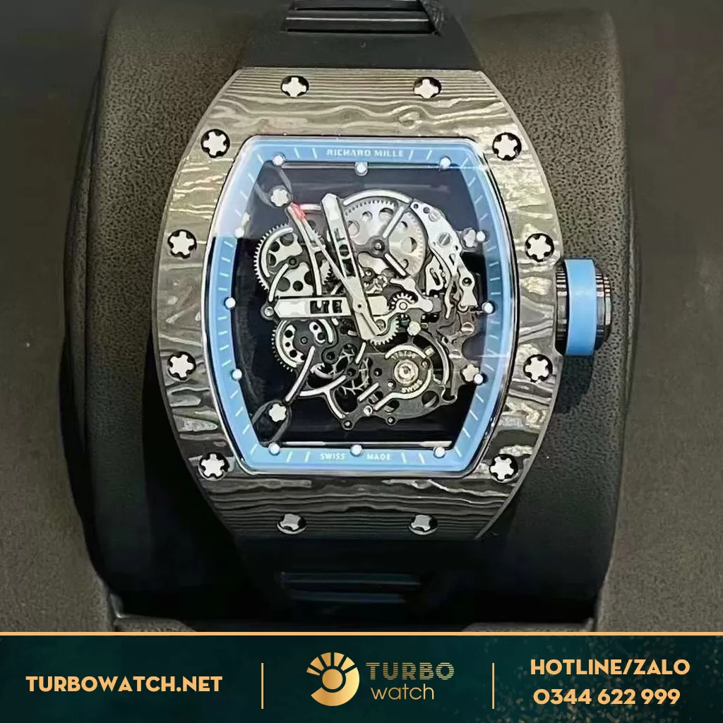 Đồng Hồ Richard Mille Fake RM055-CA-RG Black Viền Xanh