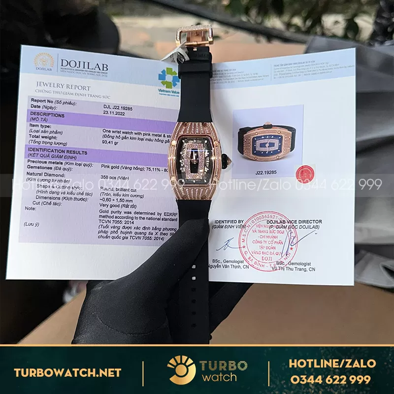 Đồng hồ richard mille nữ độ kim cương Rep 1 1