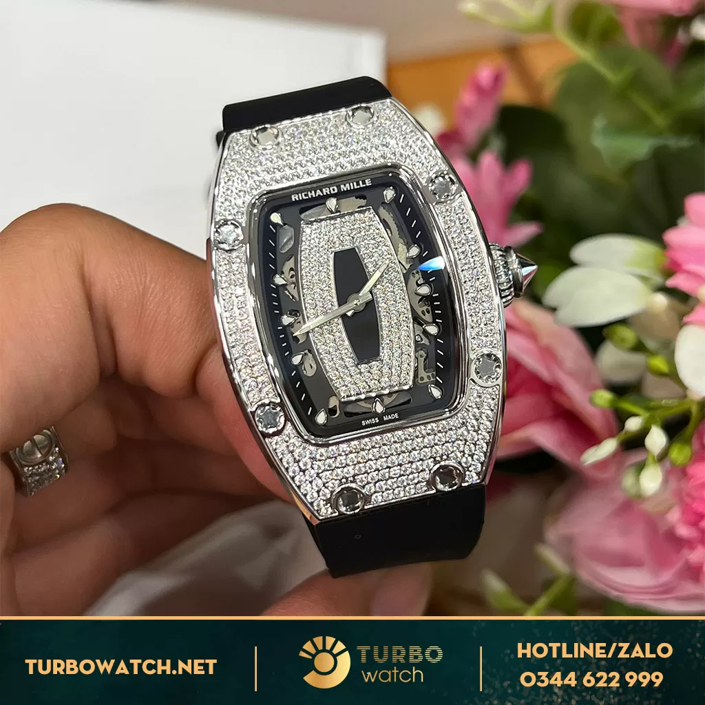 Đồng Hồ Richard Mille Rep 007 Nạm Kim Cương Tự Nhiên