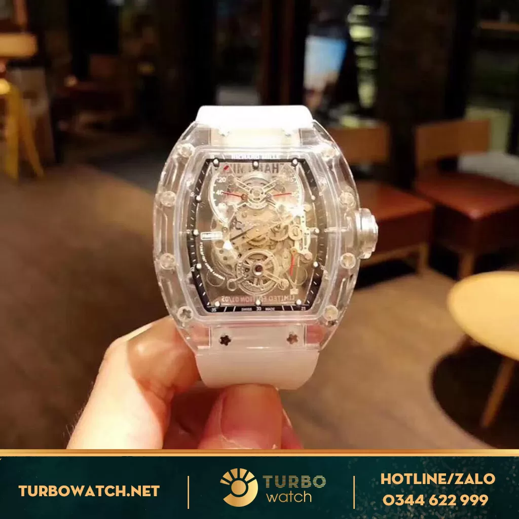 đồng hồ Richard Mille replica 1:1 RM 056 All Sapphire Crystal 