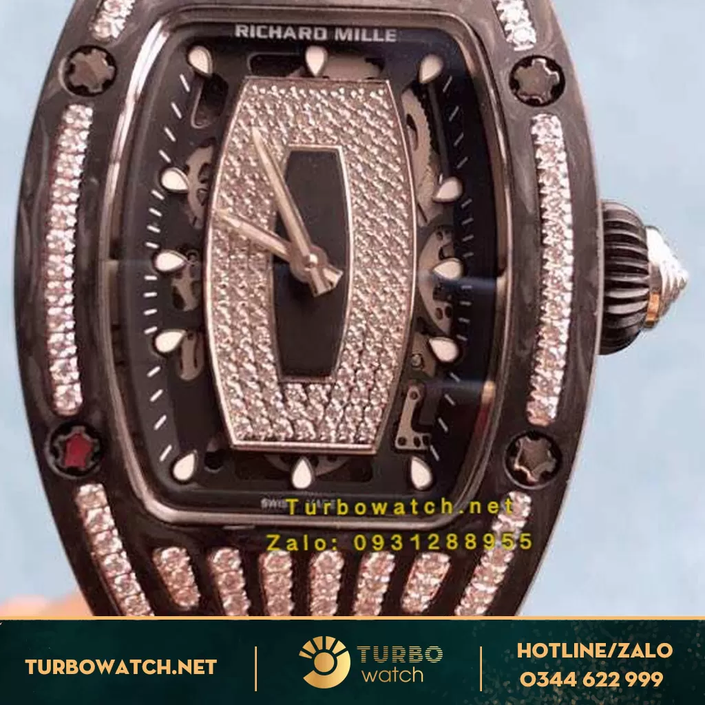 đồng hồ RICHARD MILLE replica 1-1 RM007 DIAMOND CARBON
