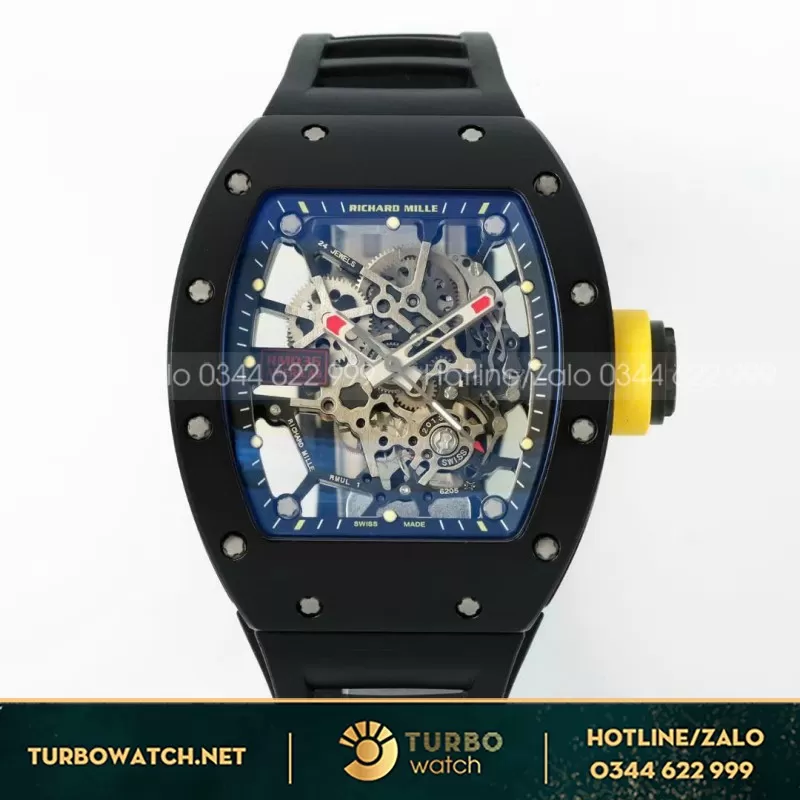 Đồng hồ Richard Mille RM 035 Americas Dây Xanh máy Thụy sỹ Replica 1:1 40x48mm