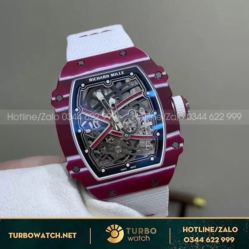 Đồng hồ richard mille RM 67-02 Red carbon TPT vỏ cong bản nâng cấp mới nhất 