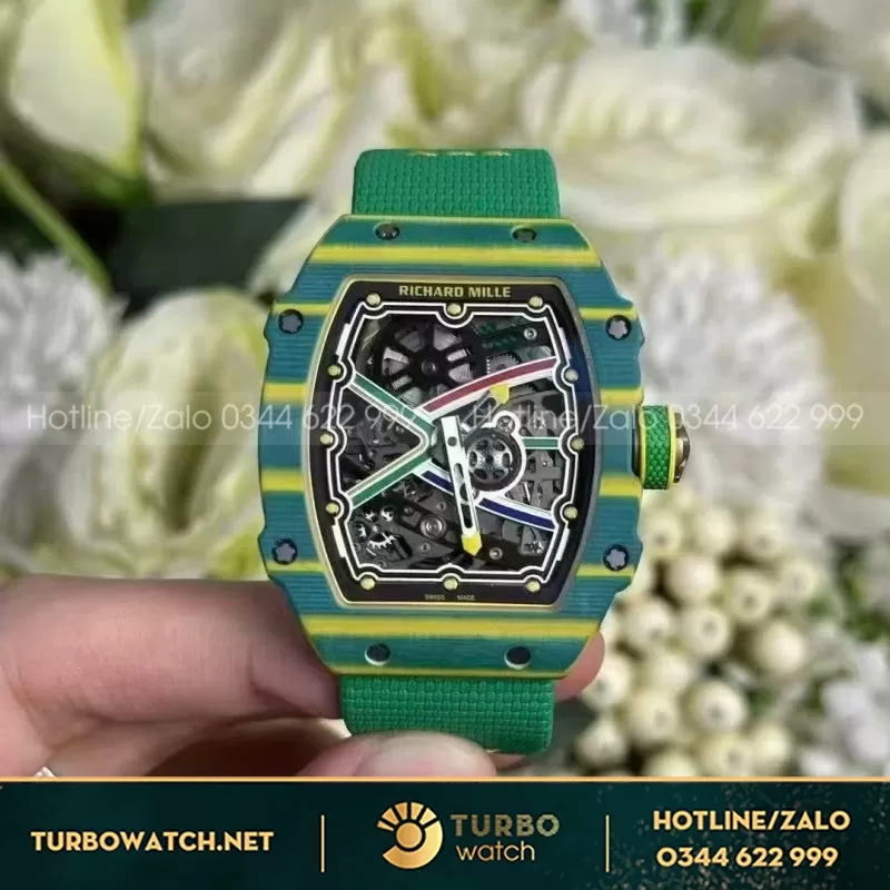 Đồng hồ richard mille RM 67-02 Wayde Van Niekerk vỏ cong bản nâng cấp mới nhất 