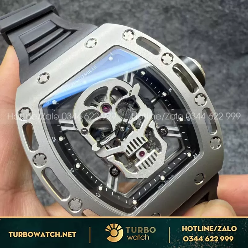 Đồng Hồ Richard Mille RM052 Tourbillon Titanium Carbon Rep 1:1 EUR 43mm