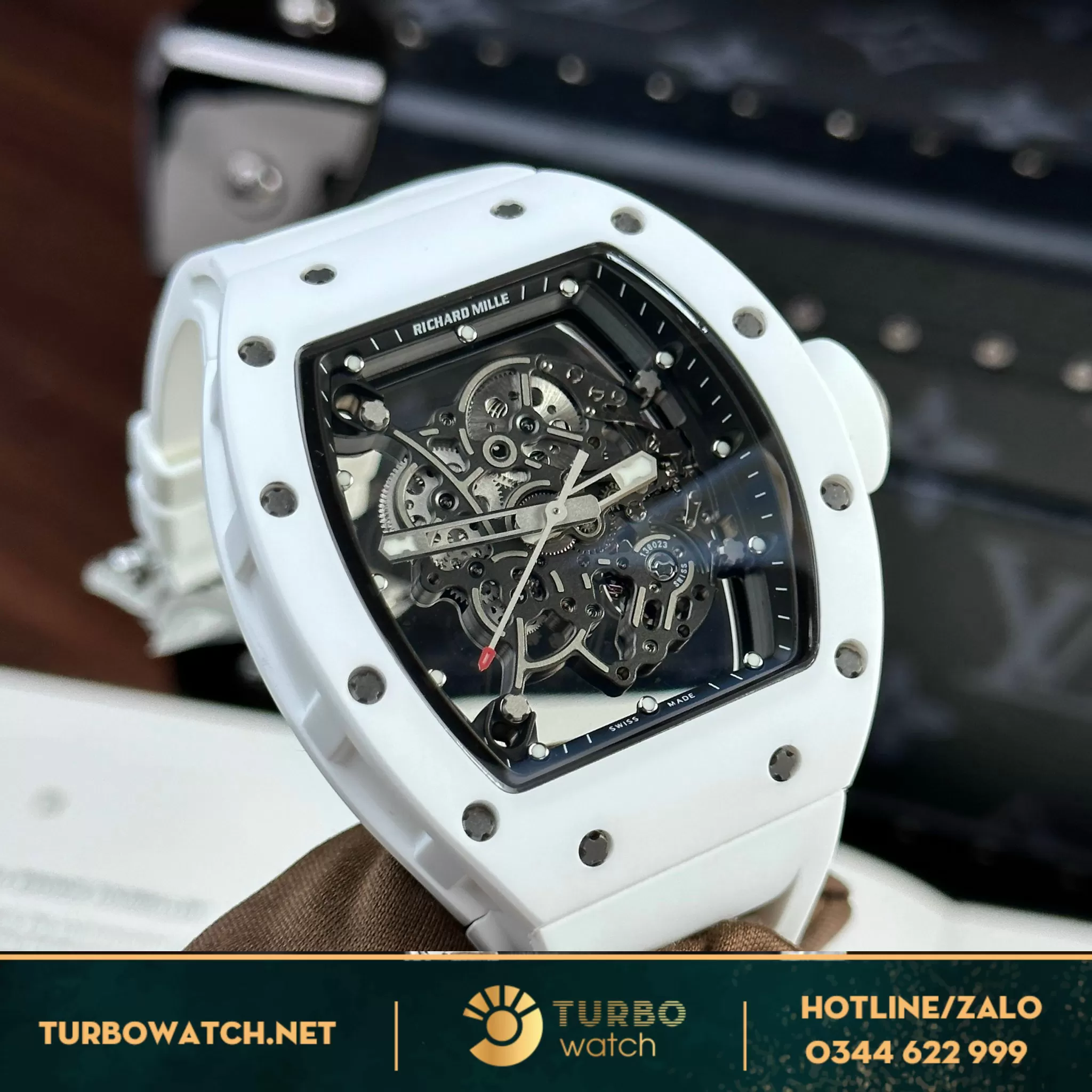 Đồng hồ Richard Mille RM055 Bubba Watson white ceramic 