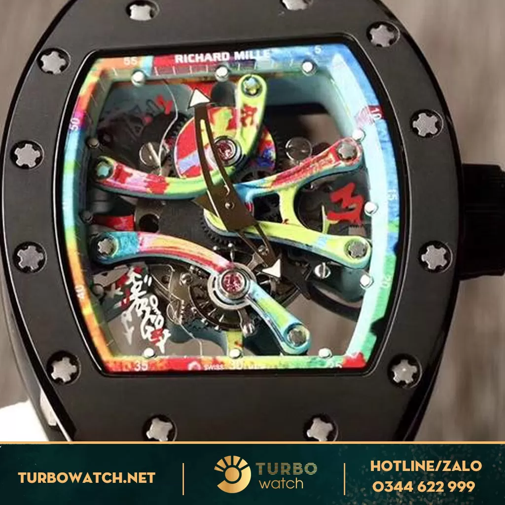 đồng hồ RICHARD MILLE super fake 1-1 graffiti watch black