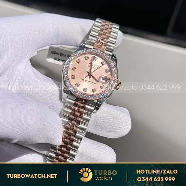 Đồng hồ rolex 31mm độ kim cương moissanite 
