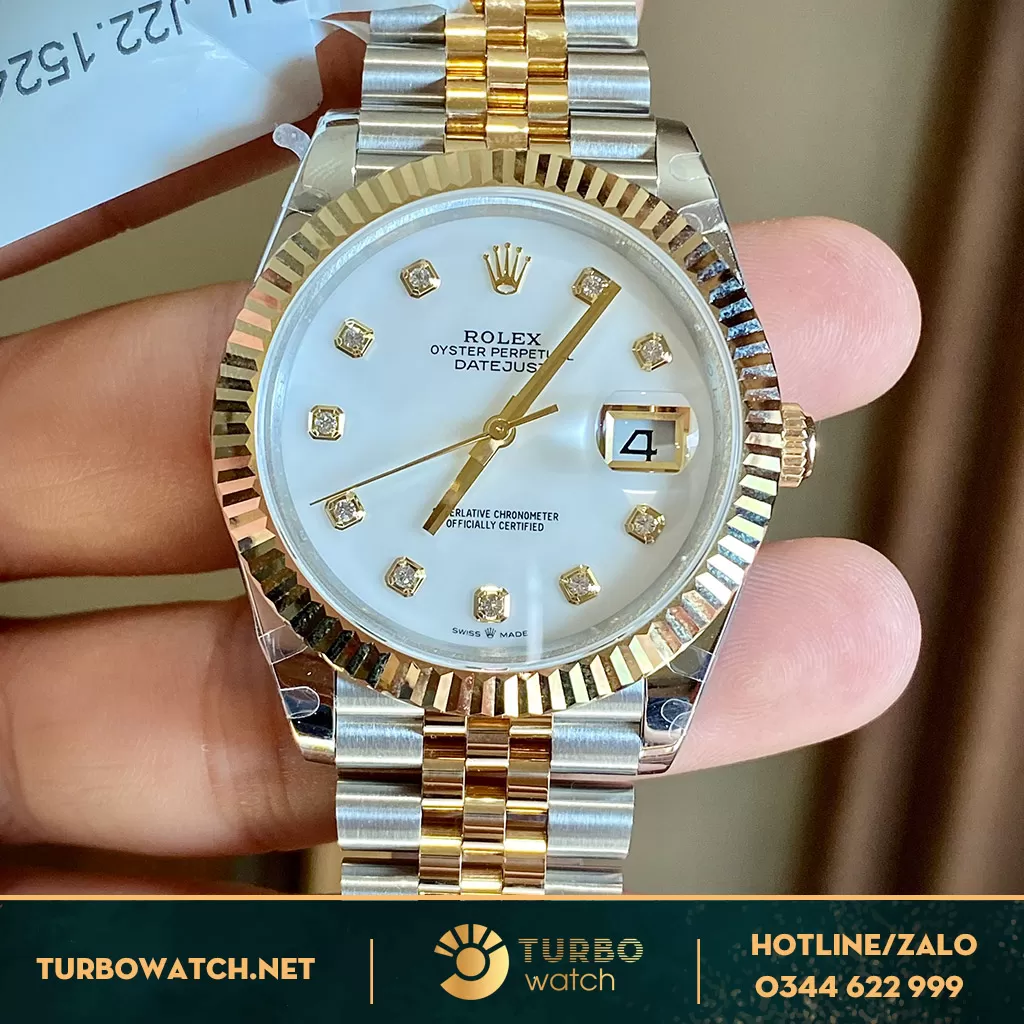 Đồng hồ rolex bọc vàng mặt khảm trai 41mm