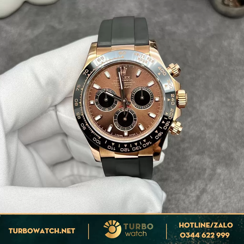 Đồng Hồ Rolex Cosmograph Daytona 116515LN Mặt Số Chocolate Cọc Số Dạ Quang Chế Tác