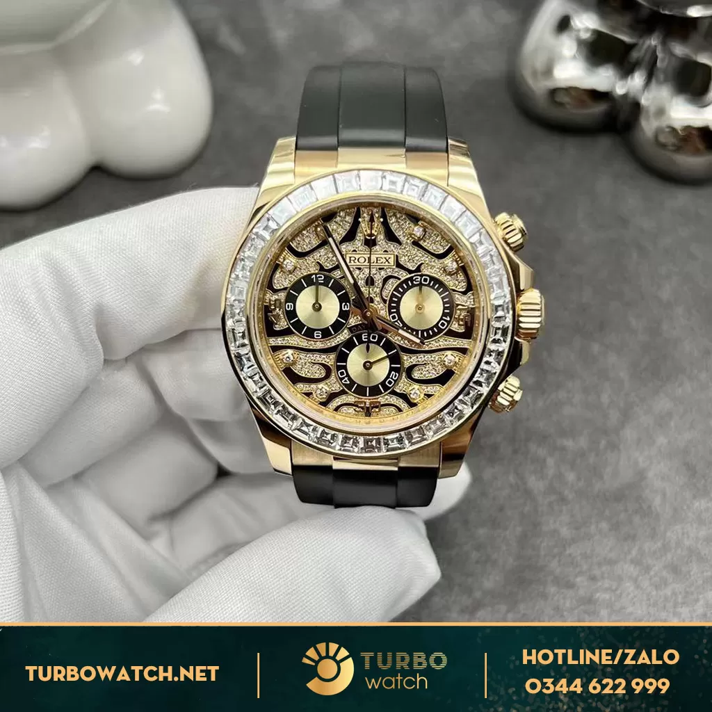 Đồng Hồ Rolex Cosmograph Daytona 116588TBR Eye Of Tiger Vàng Vàng 18k,Diamonds Chế Tác