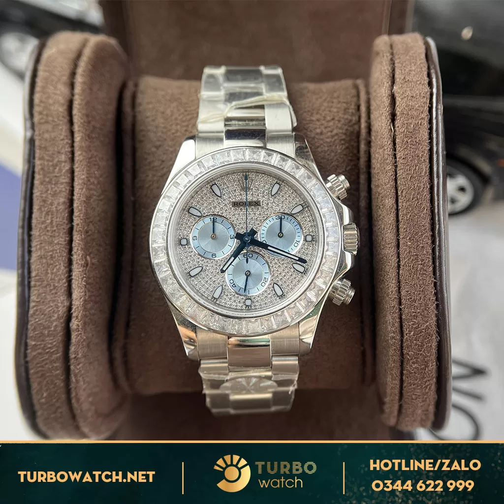 Đồng Hồ Rolex Cosmograph Daytona Fake 1:1 116576TBR Mặt Số Khảm Kim Cương