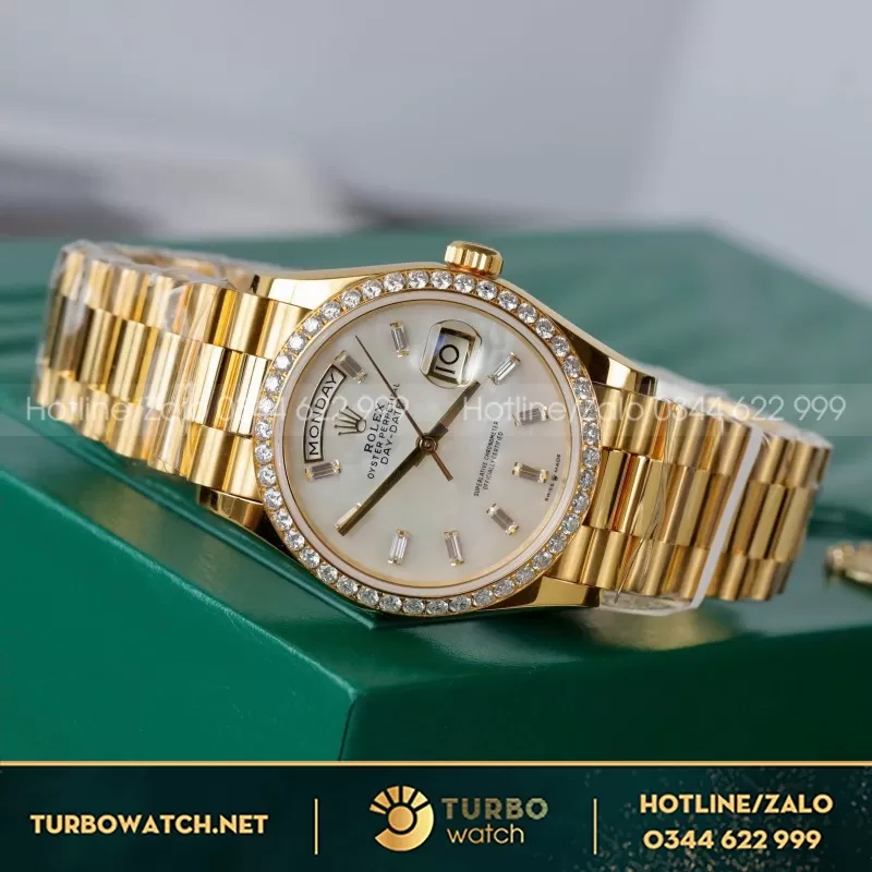 Đồng Hồ Rolex DateJust 278285 Replica 1:1 Nữ Bọc Vàng Đính Đá Swarovski 31mm