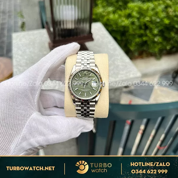 Đồng hồ Rolex datejust 36 mặt lá cọ