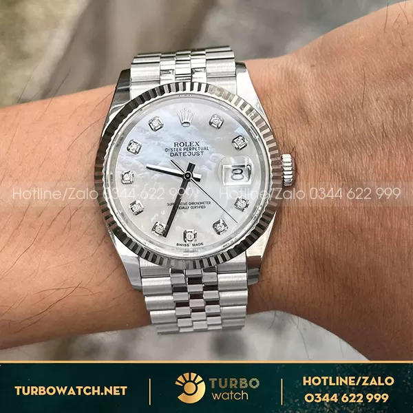 Đồng hồ rolex datejust 36mm mặt MOP tinh chỉnh