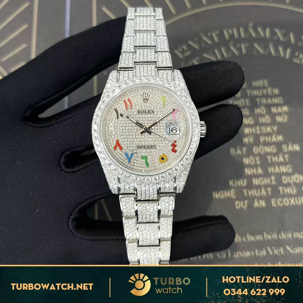 Đồng Hồ Rolex Datejust 41 Fake 1:1 Cọc Số La Mã Dây Đeo Oyster