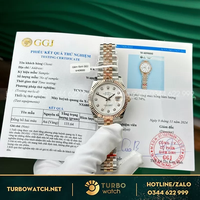 Đồng Hồ Rolex datejust bọc vàng V5 mặt MOP nhà máy GM
