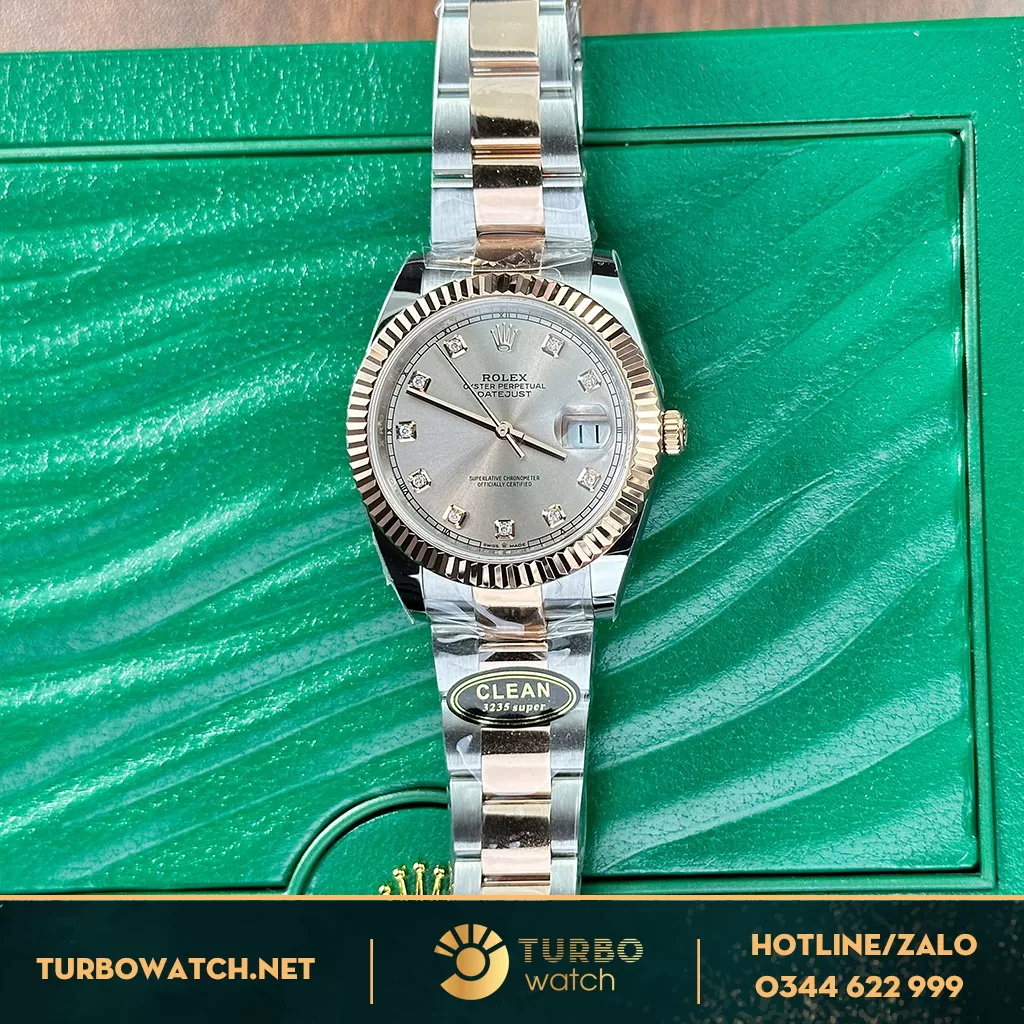 Đồng hồ rolex datejust demi rose gold clean factory 41mm