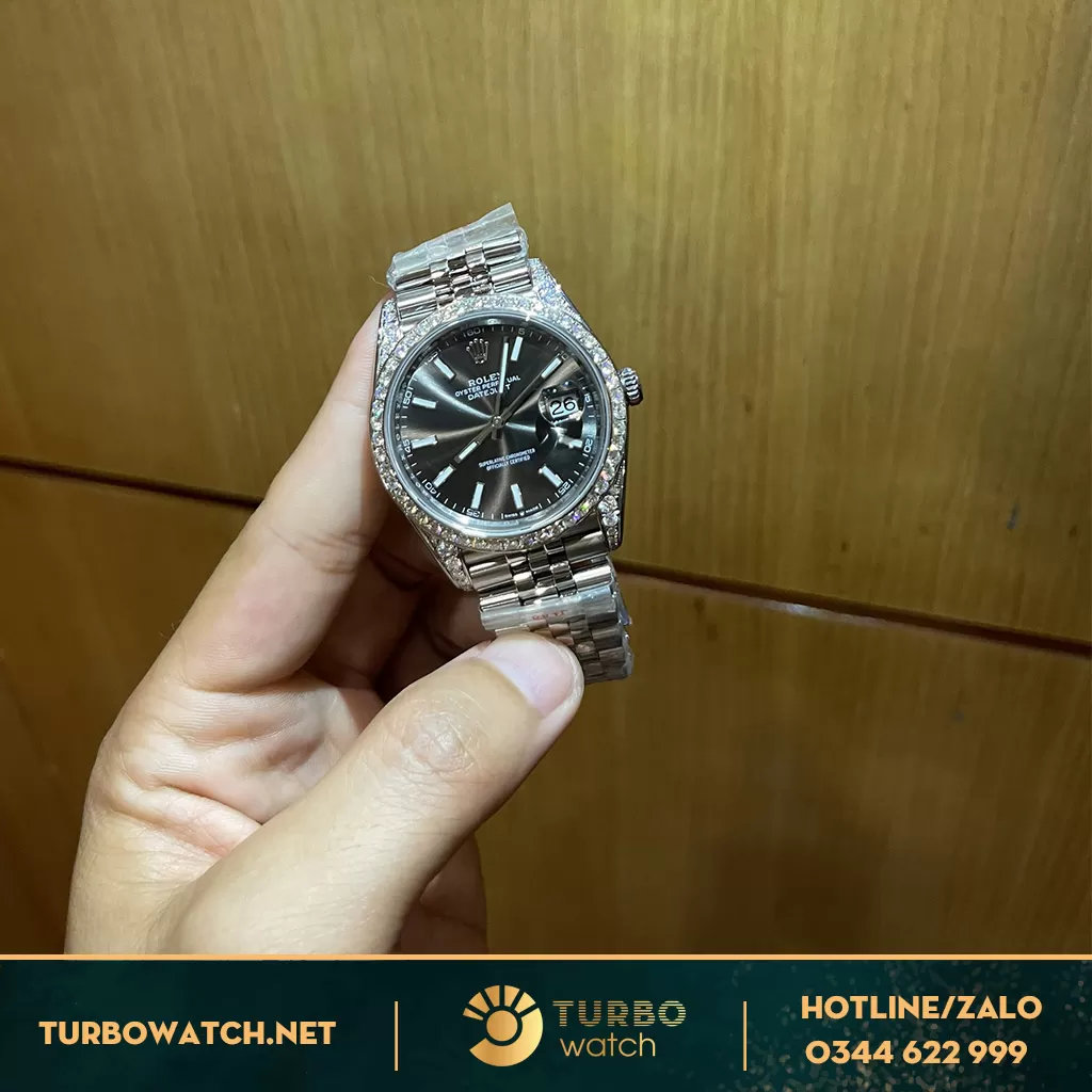 Đồng Hồ Rolex Datejust Fake 1-1 Độ Kim Cương Mossanite
