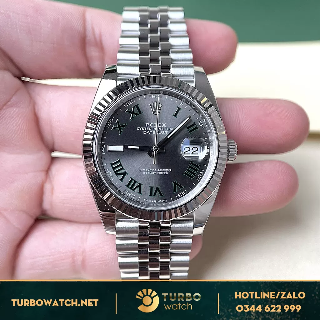 Đồng Hồ Rolex DateJust Like Auth 1:1 41 126300 Mặt Số Wimbledon Cọc Số Dạ Quang