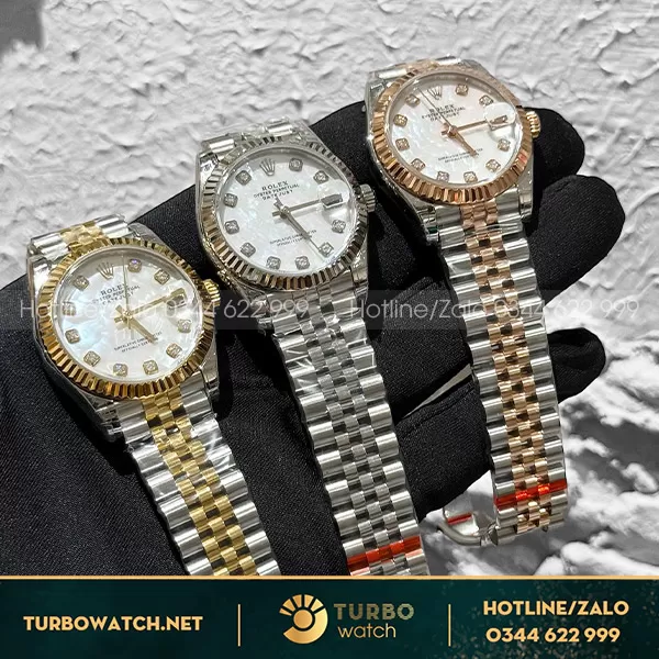 Đồng hồ rolex datejust nữ 31mm tinh chỉnh mặt MOP vân mây 