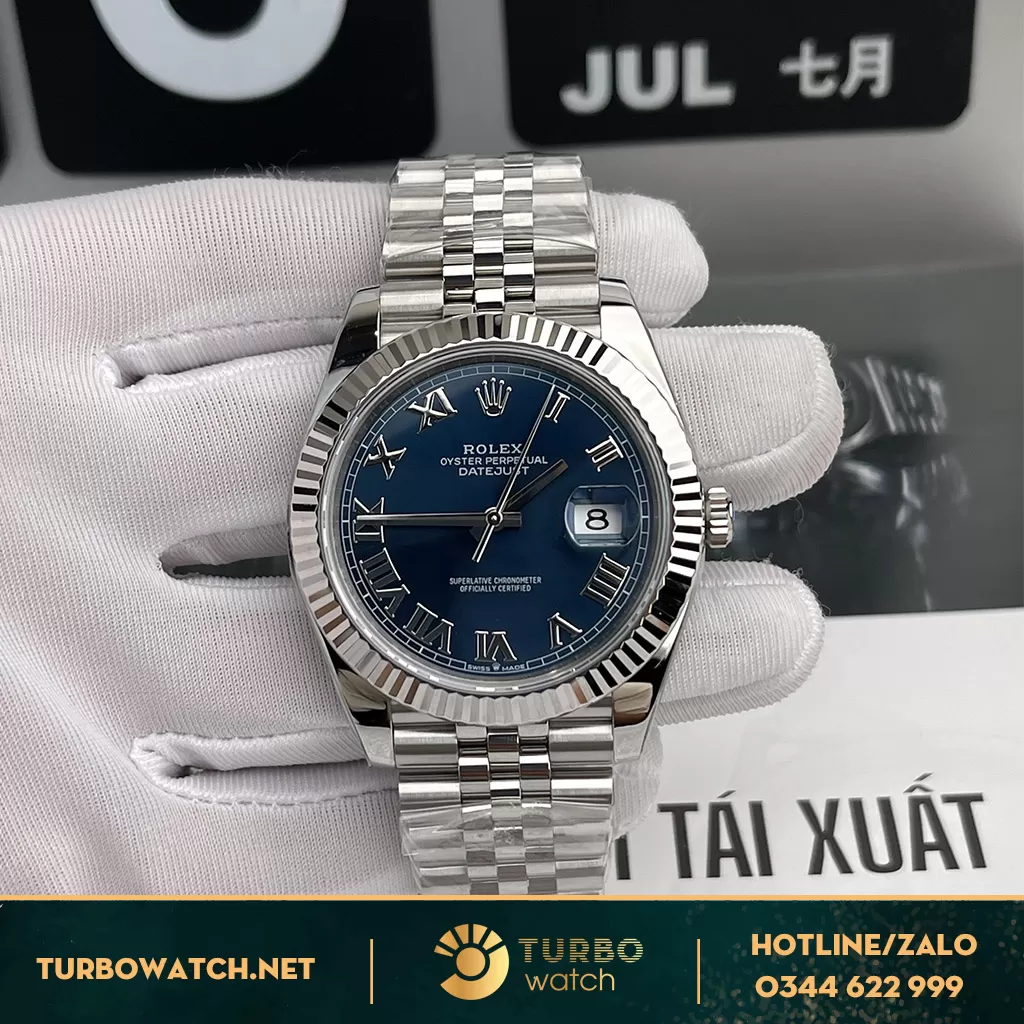Đồng Hồ Rolex Datejust Rep 1:1 41 116300 Mặt Số Xanh Cọc Số La Mã 