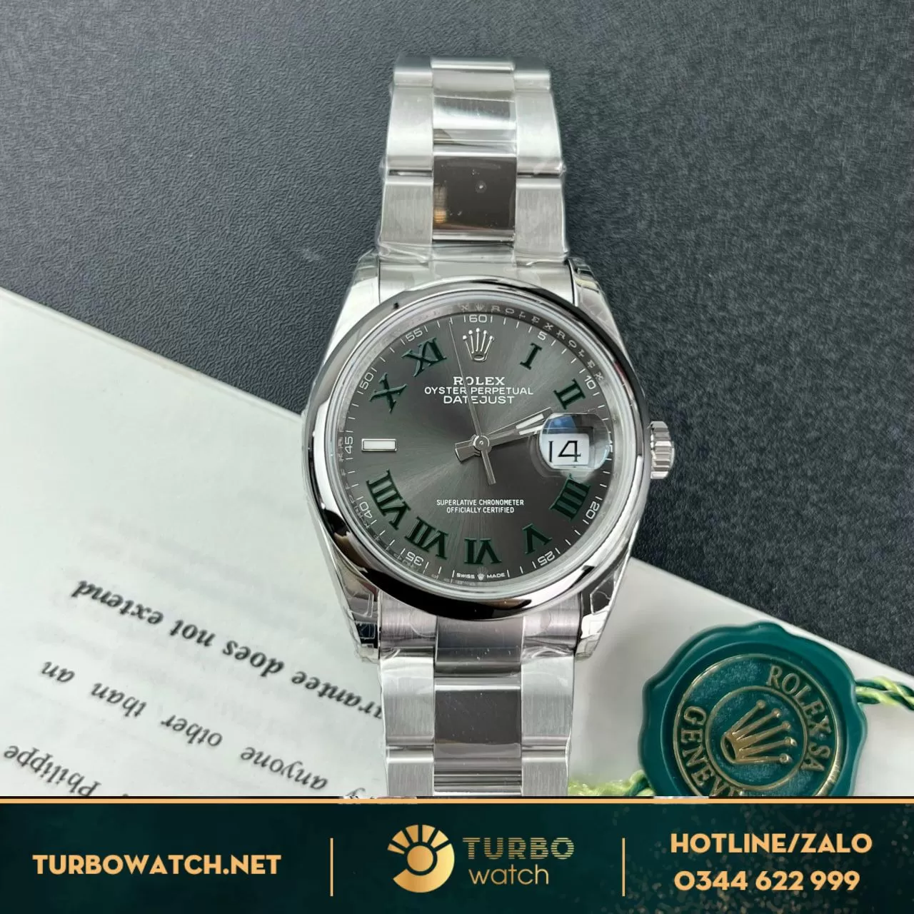 Đồng hồ rolex datejust Wimbledon 36mm Nhà Máy VSF