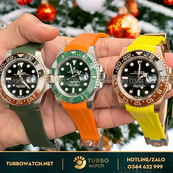 Đồng hồ rolex GMT dây ruber B tặng kèm 