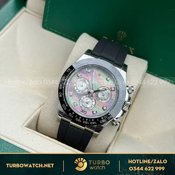 Đồng hồ rolex daytona 116518 độ mặt MOP xà cừ tím 