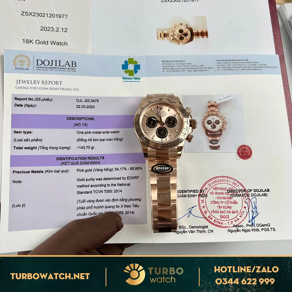 Đồng hồ rolex daytona bọc vàng full kiểm định