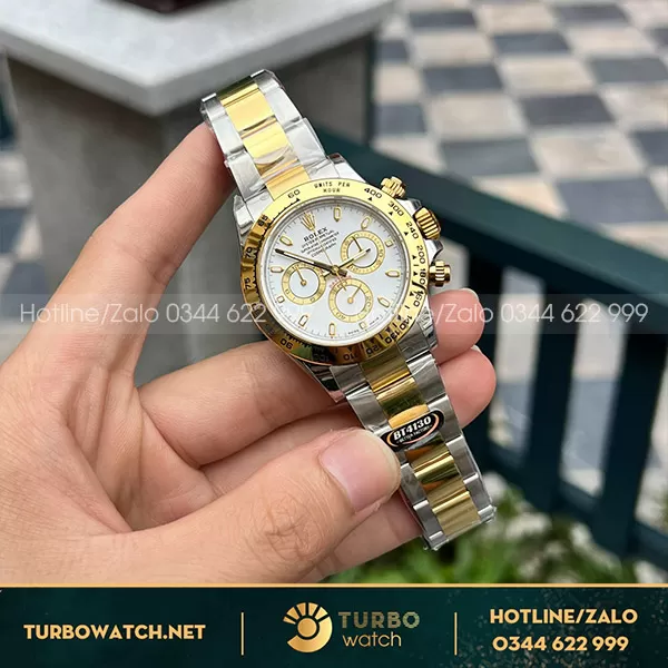 Đồng hồ rolex daytona demi yellow gold replica