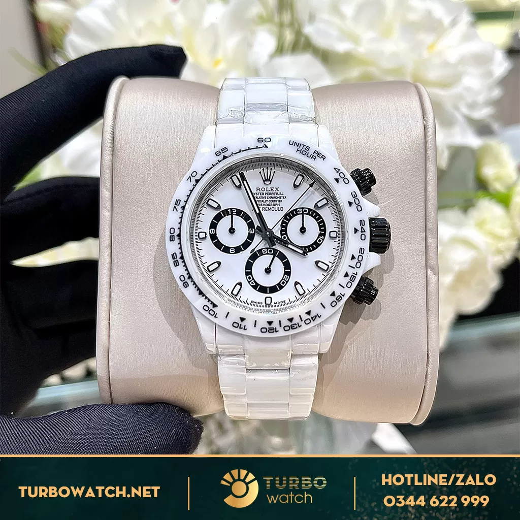 Đồng hồ rolex daytona Độ Full Ceramic trắng 