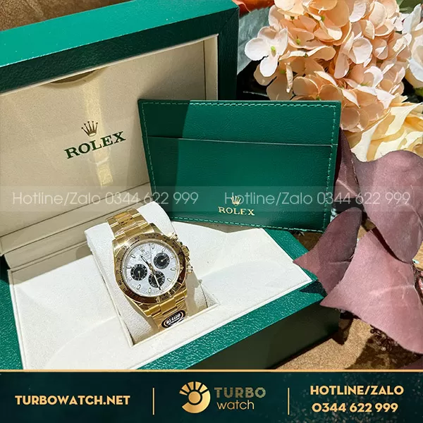 Đồng hồ rolex daytona độ mặt thiên thạch yellow gold 