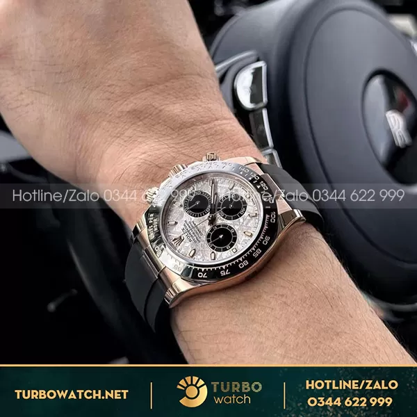 Đồng hồ rolex daytona mặt thiên thạch bọc vàng hồng