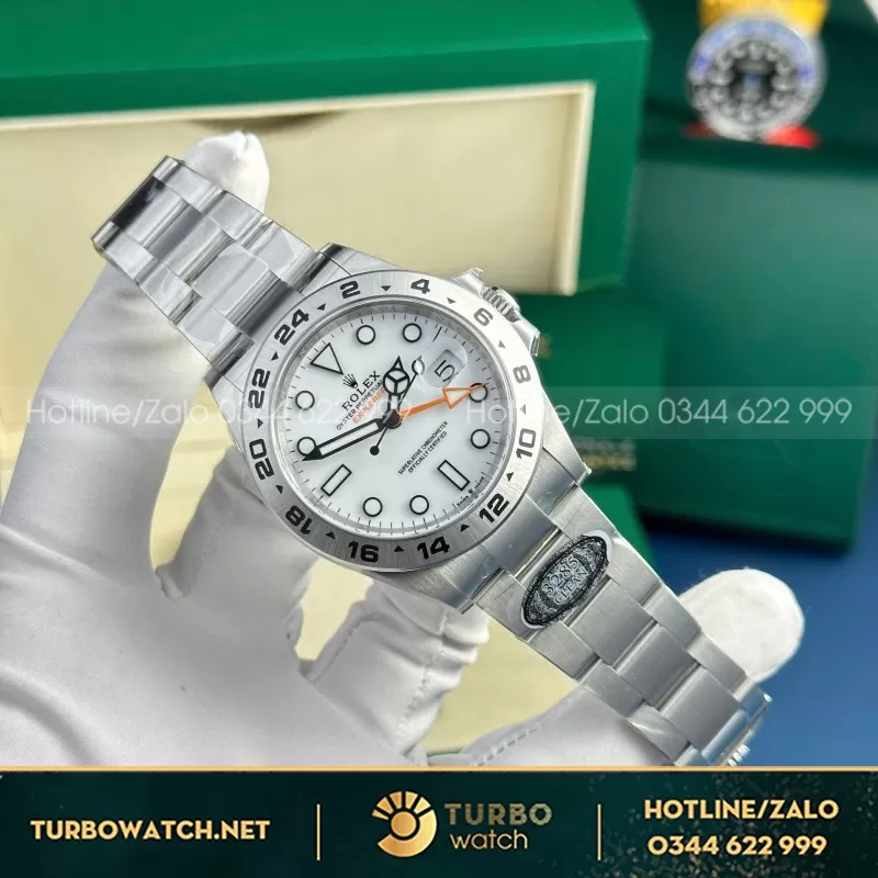 Đồng Hồ Rolex Explorer II 226570 Mặt Trắng Replica 1:1 Clean Factory 42mm