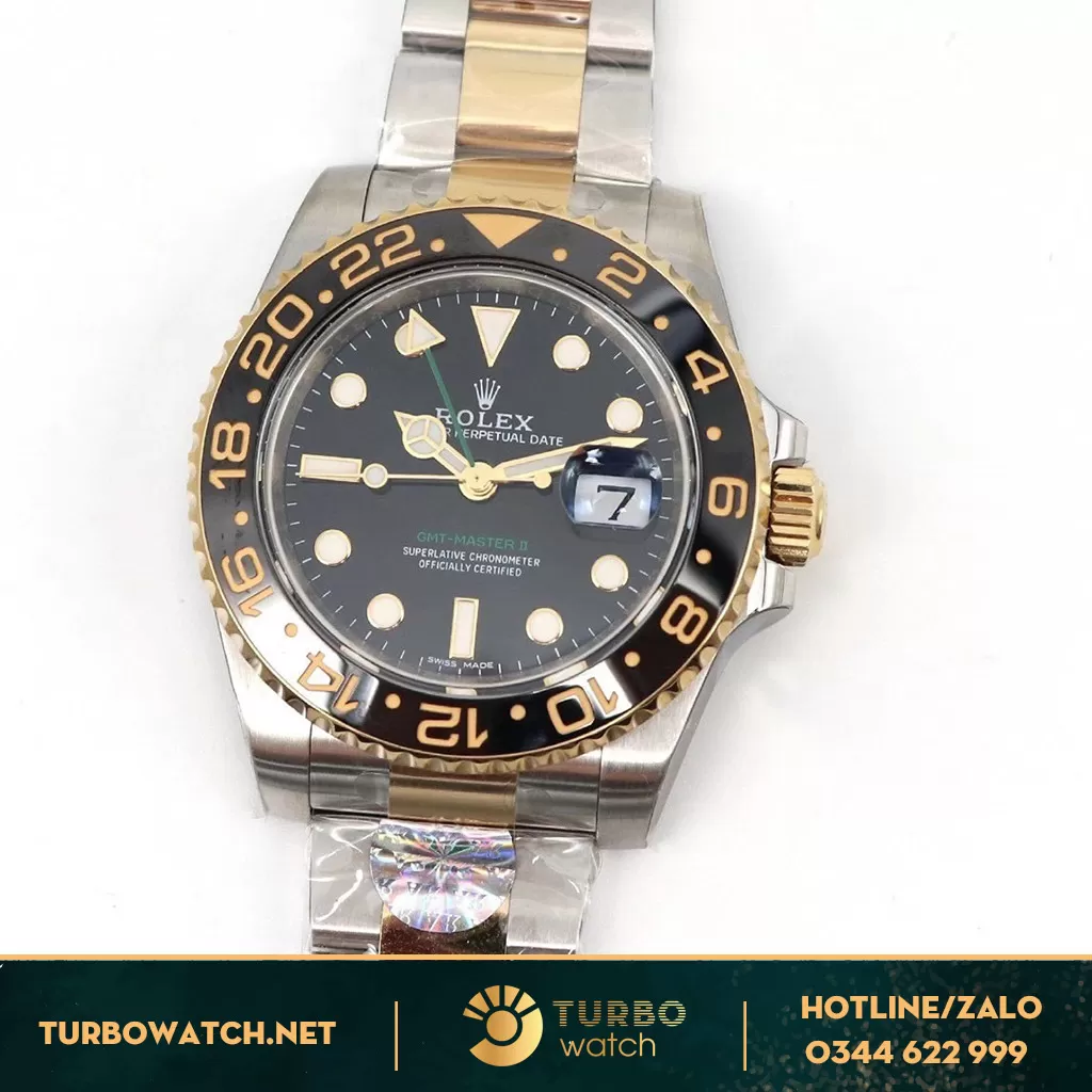 Đồng Hồ Rolex Fake 1-1 GMT-Master II Black 116713LN-0001