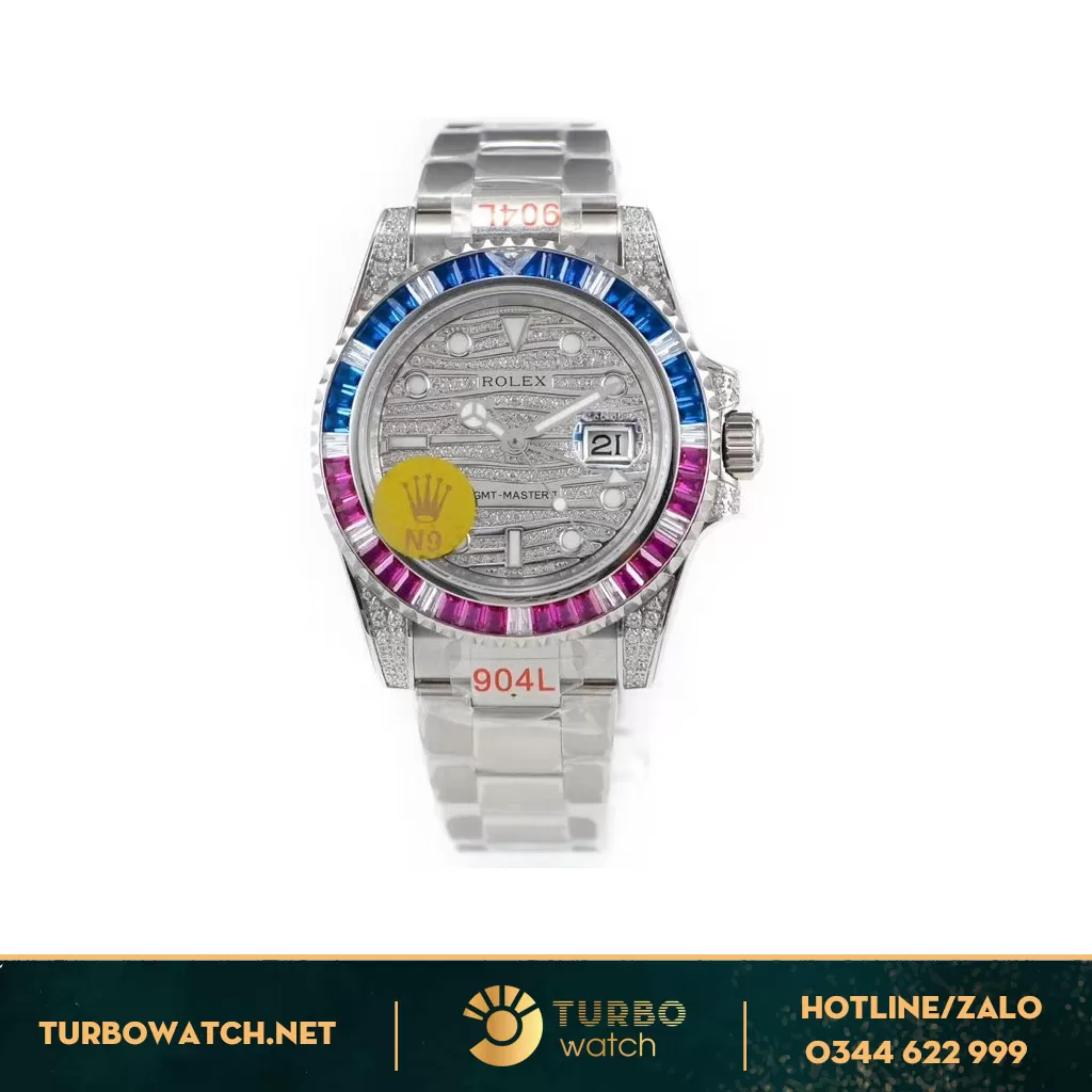 Đồng Hồ Rolex GMT-Master II 116759SA Đính đá cz 