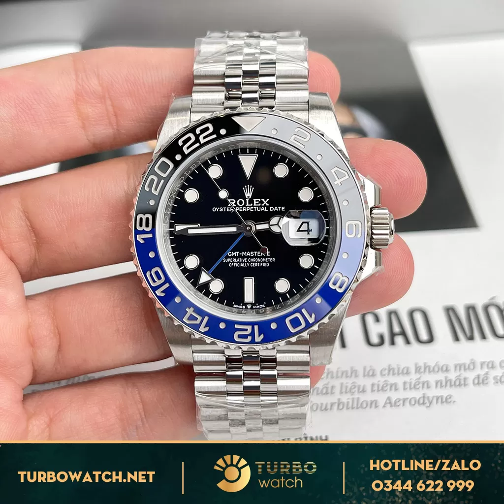 Đồng Hồ Rolex GMT-Master II Fake 1:1 126710BLNR