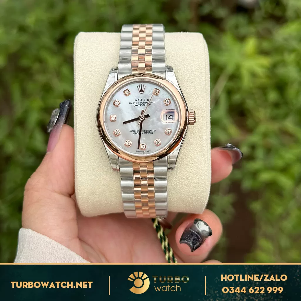 Đồng Hồ Rolex Lady-Datejust 279161 Mặt Số Vỏ Trai siêu cấp 