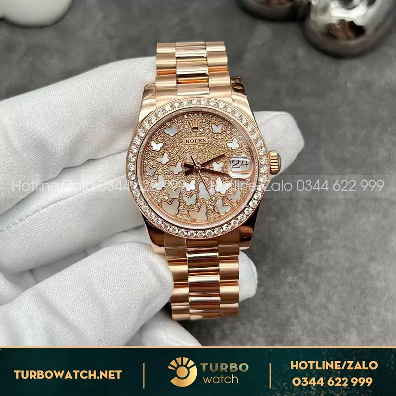 Đồng hồ rolex lady datejust 31mm 278285RBR mặt số butterfly