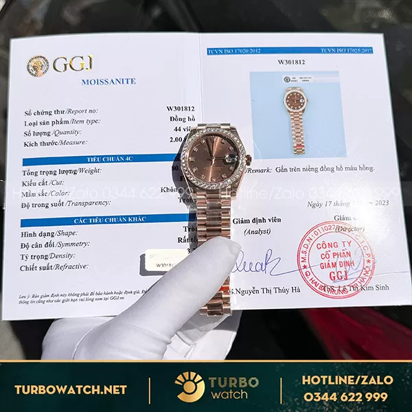 Đồng hồ Rolex nữ 31mm replica độ kim cương moissanite 