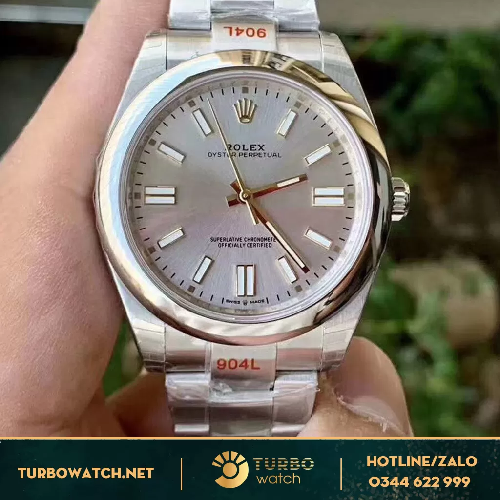 Đồng Hồ Rolex Oyster Perpetual 41 124300 Mặt Số Bạc like auth 1:1